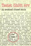 Tverdota Gy�rgy(Szerk.) - Veres Andr�s(Szerk.) - Testet �lt�tt �rv - Az �rtekez� J�zsef Attila