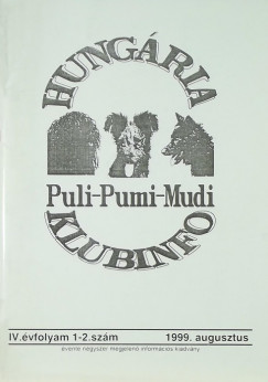 Hungria Puli-Pumi-Mudi Klubinfo 1999. augusztus
