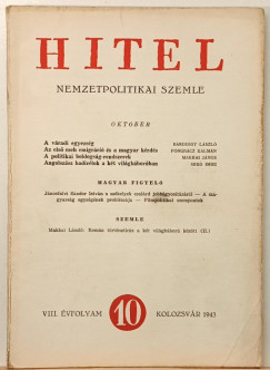 Hitel 1943. VIII. �vfolyam 10. okt�ber