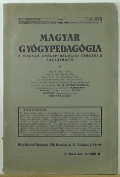 Magyar gygypedaggia - XIV. vfolyam 7-10. szm