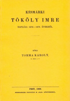 Ksmrki Thkly Imre naplja 1676-1678. vekbl