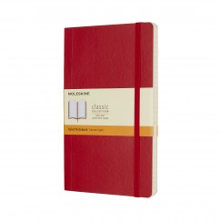 Moleskine notesz QP616F2 puha skarlt piros "L" vonalas