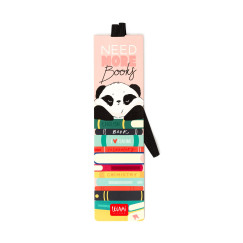 Pandás könyves, gumis könyvjelző, (LEGAMI - STATIONERY, 17,5x4,7 cm)
