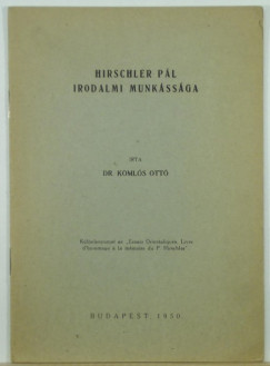 Hirschler Pl irodalmi munkssga