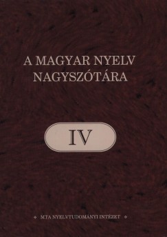 Ittzs Nra   (Szerk.) - A magyar nyelv nagysztra IV.