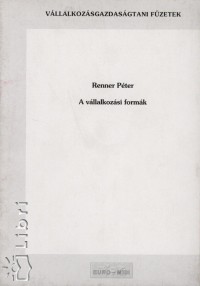 Renner Pter - A vllalkozsi formk