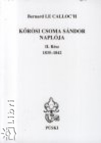 Krsi Csoma Sndor tinaplja II. - 1834-1842