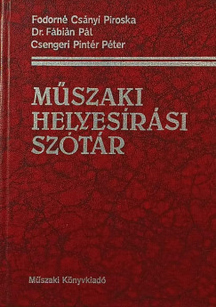 M�szaki helyes�r�si sz�t�r