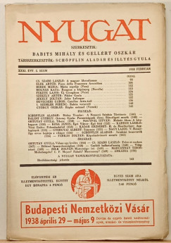 Babits Mihly   (Szerk.) - Gellrt Oszkr   (Szerk.) - Nyugat XXXI. vf. 2. szm