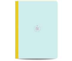 Flexbook Smartbook vonalas jegyzetf�zet � vil�gosk�k-z�ld, 21 � 29 cm, v�szongerinc� kivitelben