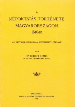 A npoktats trtnete Magyarorszgon 1540-ig