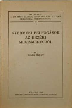 Gyermeki felfogsok az rzki megismersrl