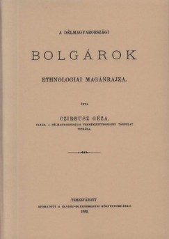 A dlmagyarorszgi bolgrok ethnologiai magnrajza