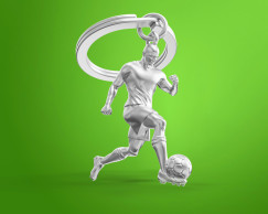 Focista, ezüst - Kulcstartó