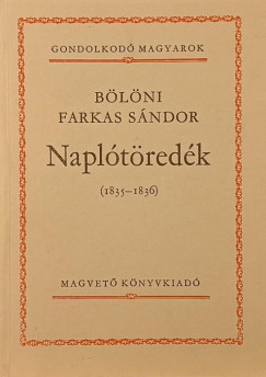 B�l�ni Farkas S�ndor - Napl�t�red�kek