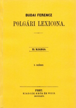 Budai Ferencz polgri lexikona I.