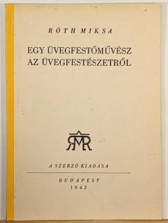 Egy vegfestmvsz az vegfestszetrl (reprint)