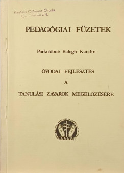 Porkolbn Balogh Katalin - vodai fejleszts a tanulsi zavarok megelzsre