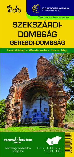 Szeksz�rdi-dombs�g, Geresdi-dombs�g turista-�s ker�kp�ros t�rk�p