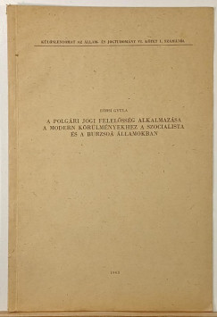 A polg�ri jogi felel�ss�g alkalmaz�sa a modern k�r�lm�nyekhez