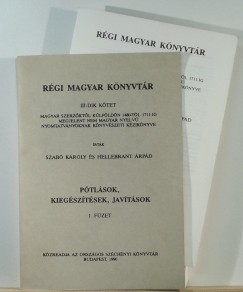 Rgi magyar knyvtr III-dik ktet 1-4.