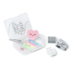 Irodaszer k�szlet 6 az 1-ben, r�zsasz�n (LEGAMI STATIONARY, N0. 10)