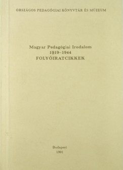 Magyar Pedaggiai Irodalom 1919-1944