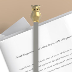 Bagoly, arany - Fém könyvjelző