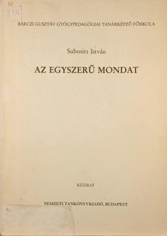 Az egyszer� mondat