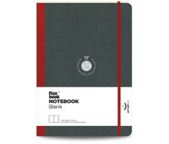 Flexbook Flex Global sima lap� jegyzetf�zet � piros, 17 � 24 cm, gumip�nttal