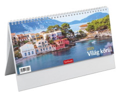 Vilg krl - ll kpes asztali naptr 29,5x13,4 cm - 2025