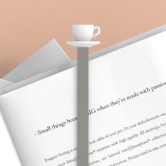 Te�s cs�sze, feh�r/narancs - F�m k�nyvjelz�