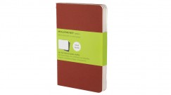 Moleskine jegyzetfzet CAHIER 3db CH113 piros "P" sima