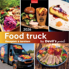 Food Truck receptek 6 kerken - Tartalmas Lemeznaptr - 58x29 cm - 2026