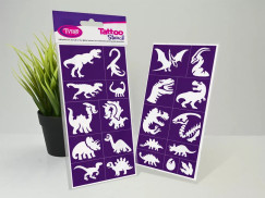 Dinosaurus Csillámtetoválás Sablon készlet (TyToo - Dinoszaurusz, 21 db/készlet)