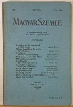 Magyar Szemle 1935. XXV. k�tet 1. (97.) sz�m szeptember
