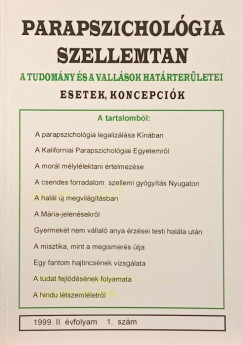 Parapszicholgia - Szellemtan (1999. II. vfolyam 1. szm)