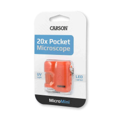 T�rt k�k 20x-os nagy�t�s� zsebmikroszk�p ledf�nnyel (Carson)