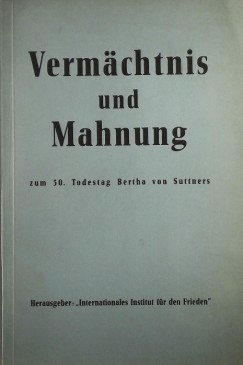 Bertha Von Suttners - Vermchtnis und Mahnung