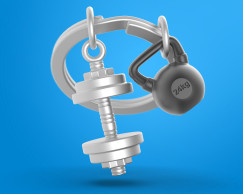 Gym slyzk, ezst/fekete