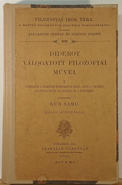 Diderot vlogatott filozfiai mvei I.