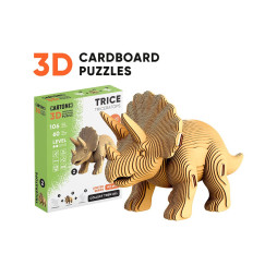 Triceratops dínós 3D festhető karton puzzle (Cartonic)