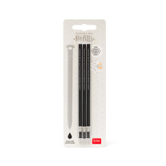 Fekete zsel�s tollbet�t, rad�rozhat� tollhoz (LEGAMI - STATIONERY, 3 db/szett)