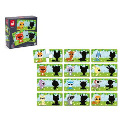 �llatok �s �rny�kaik p�ros puzzle kicsiknek (Janod,J02701)