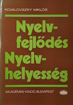 Nyelvfejl�d�s - nyelvhelyess�g