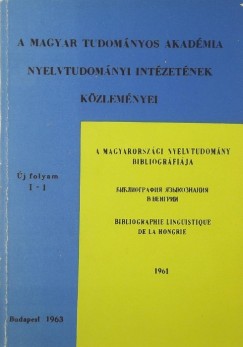 A magyarorszgi nyelvtudomny bibliogrfija