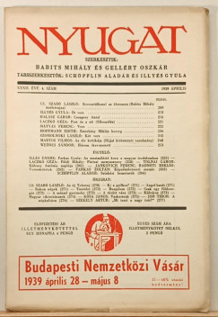 Babits Mihly   (Szerk.) - Gellrt Oszkr   (Szerk.) - Nyugat XXXII. vf. 4. szm
