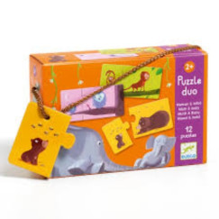 Mam�k �s B�bik, p�ros�t� puzzle (DJECO, 12 db puzzle)