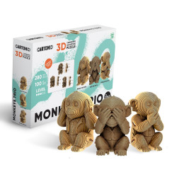 Majom tri� 3D festhet� karton puzzle (Cartonic)