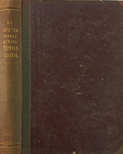 Az 1875-ik �vi t�rv�nyek gy�jtem�nye